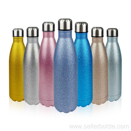 500ml Stainless Steel Glitter Printing Vacuum Cola Bottle